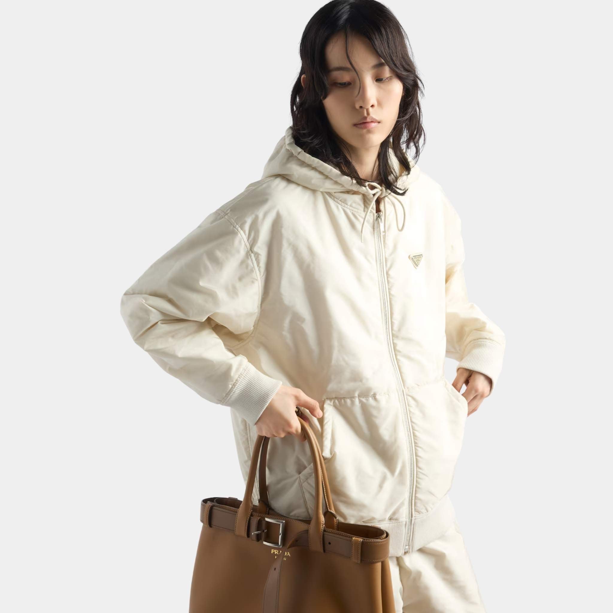 Lightweight Hooded Re-Nylon Blouson Jacket