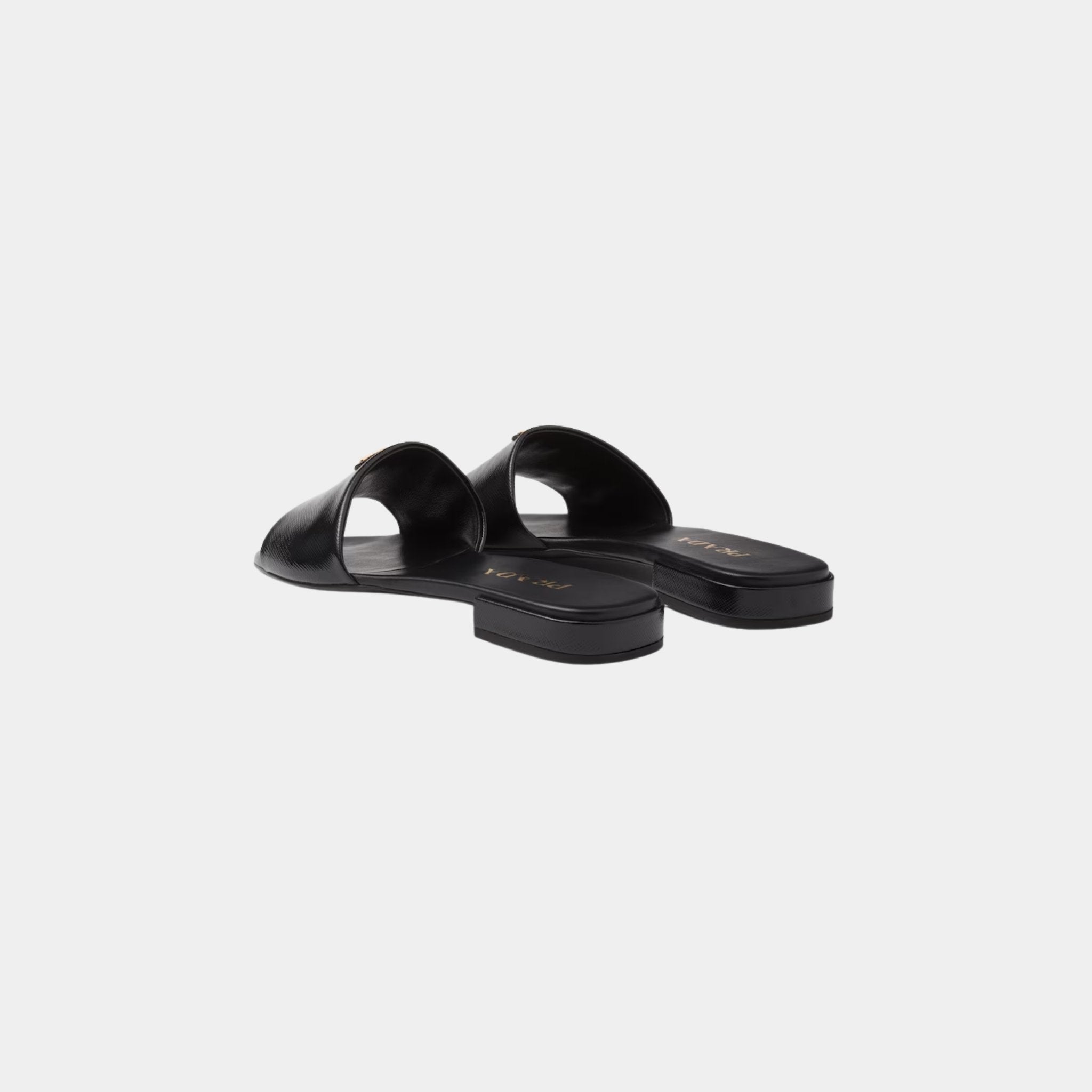 Saffiano Patent Leather Slides