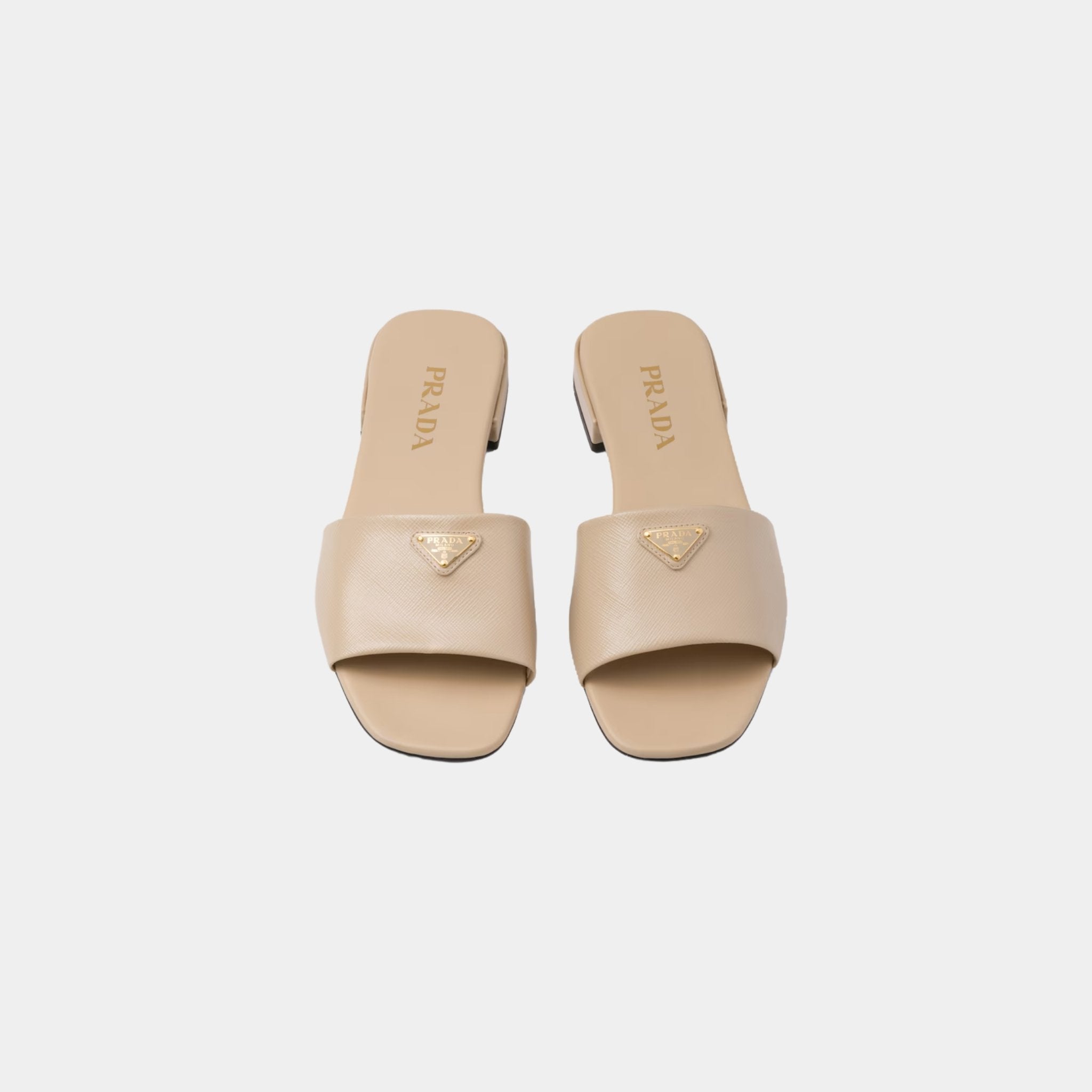 Saffiano Patent Leather Slides