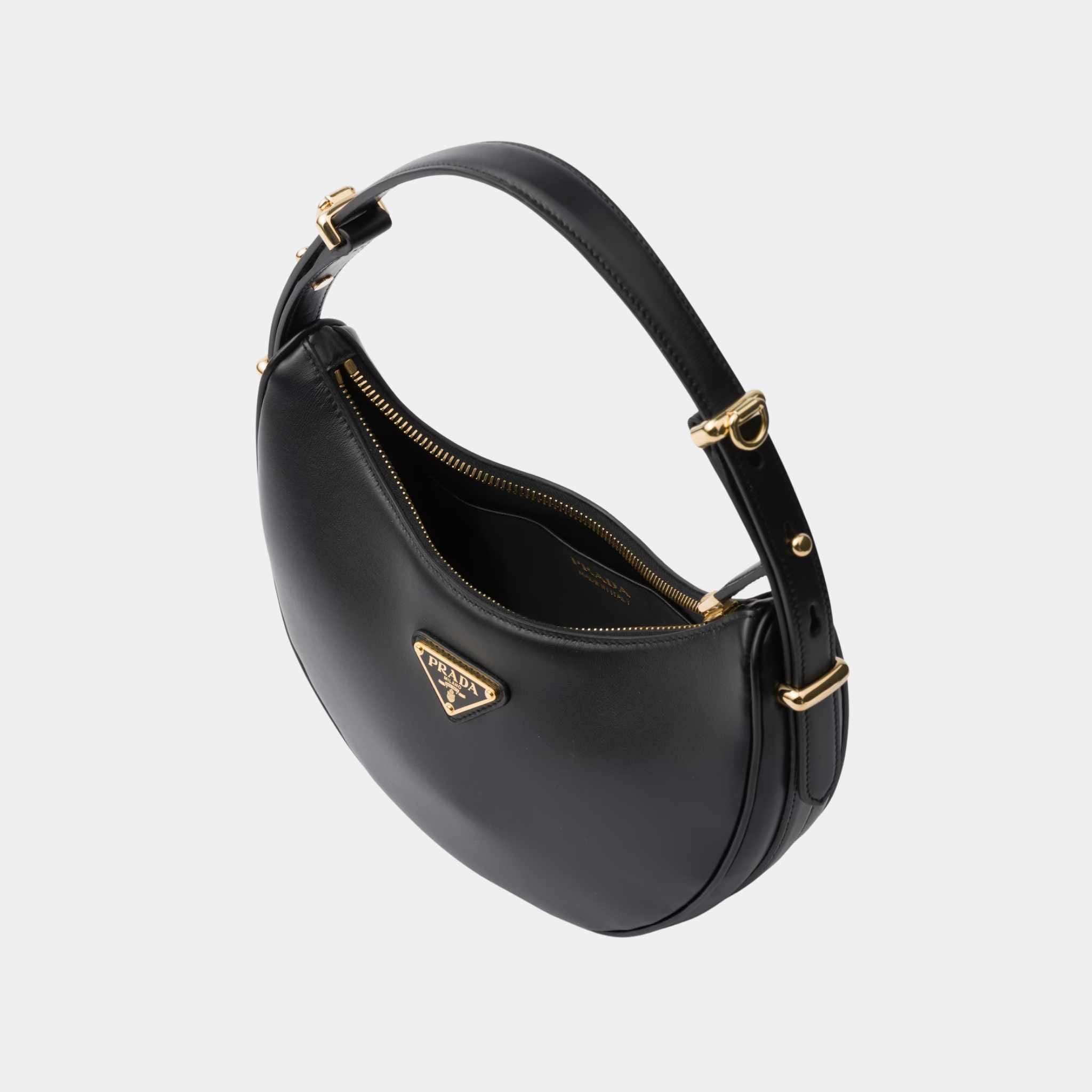 Small Arque Leather Shoulder Bag