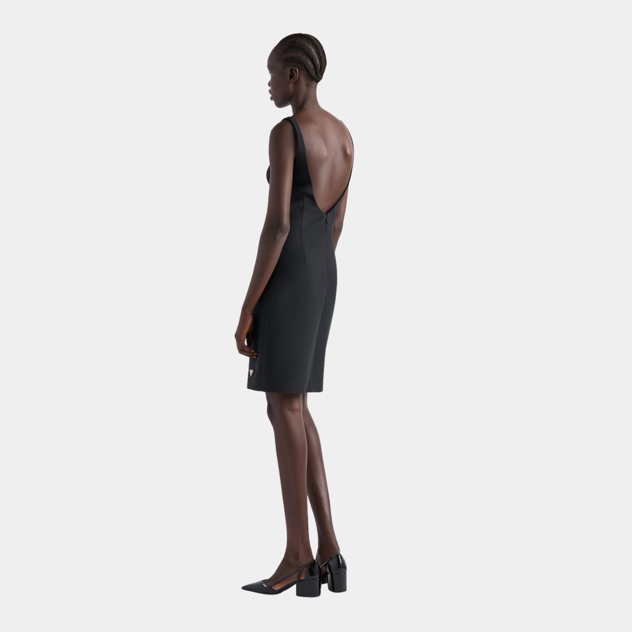 Tricotine Black Sheath Mini-Dress