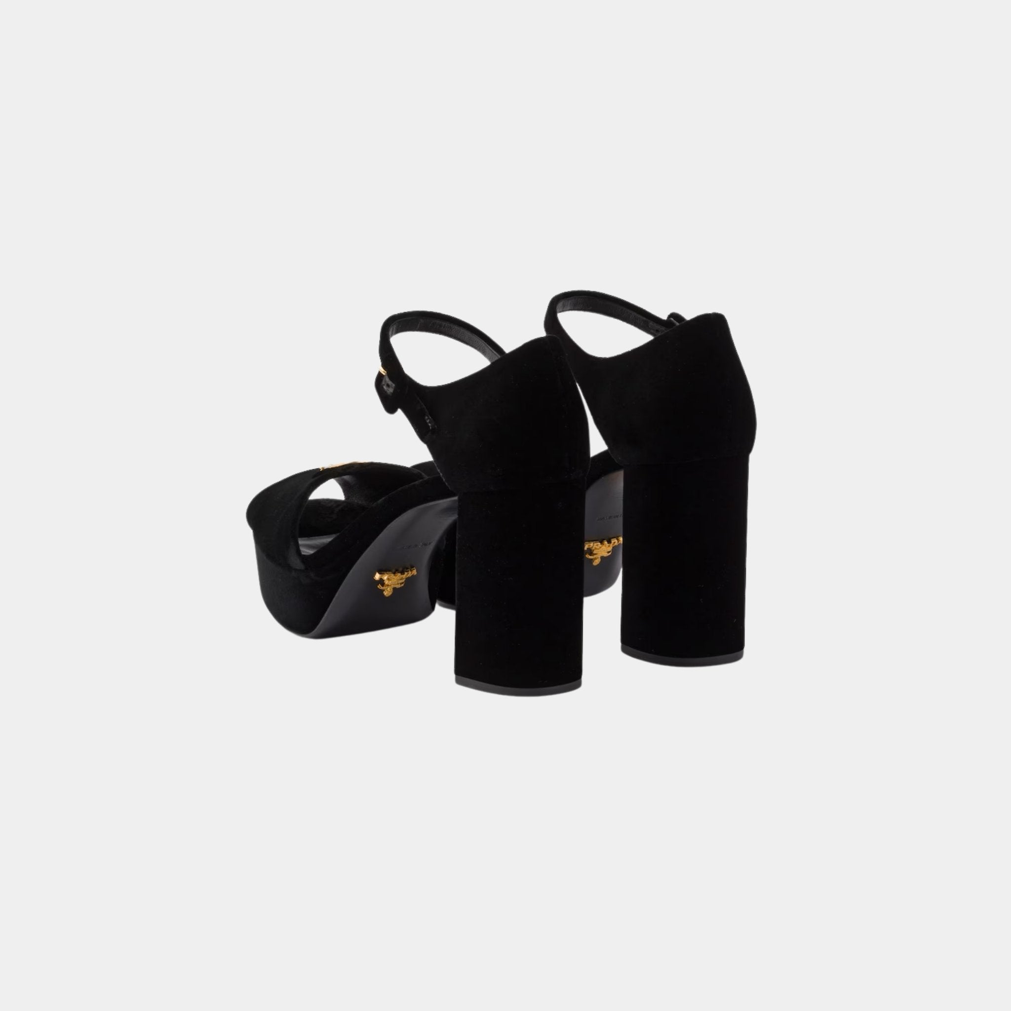 Velvet Platform Sandals