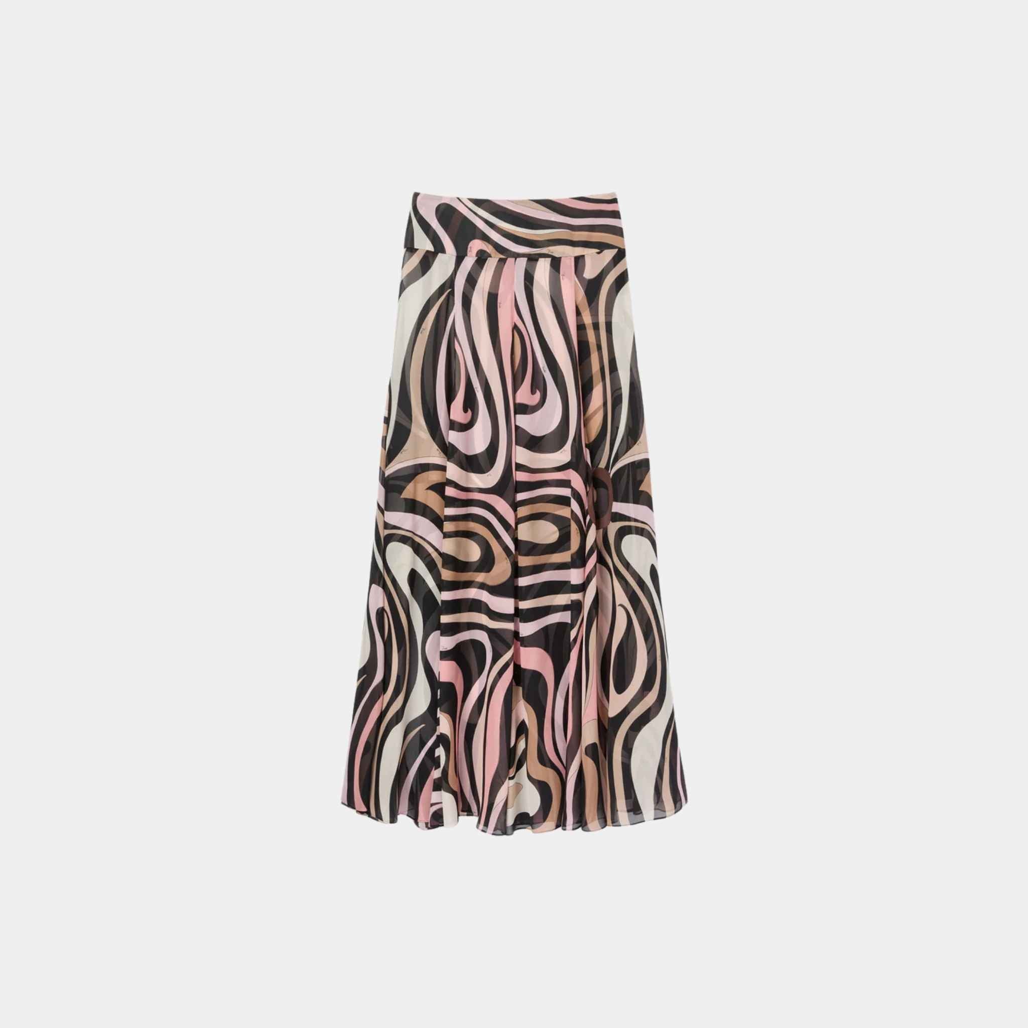Marmo Print Cotton Skirt