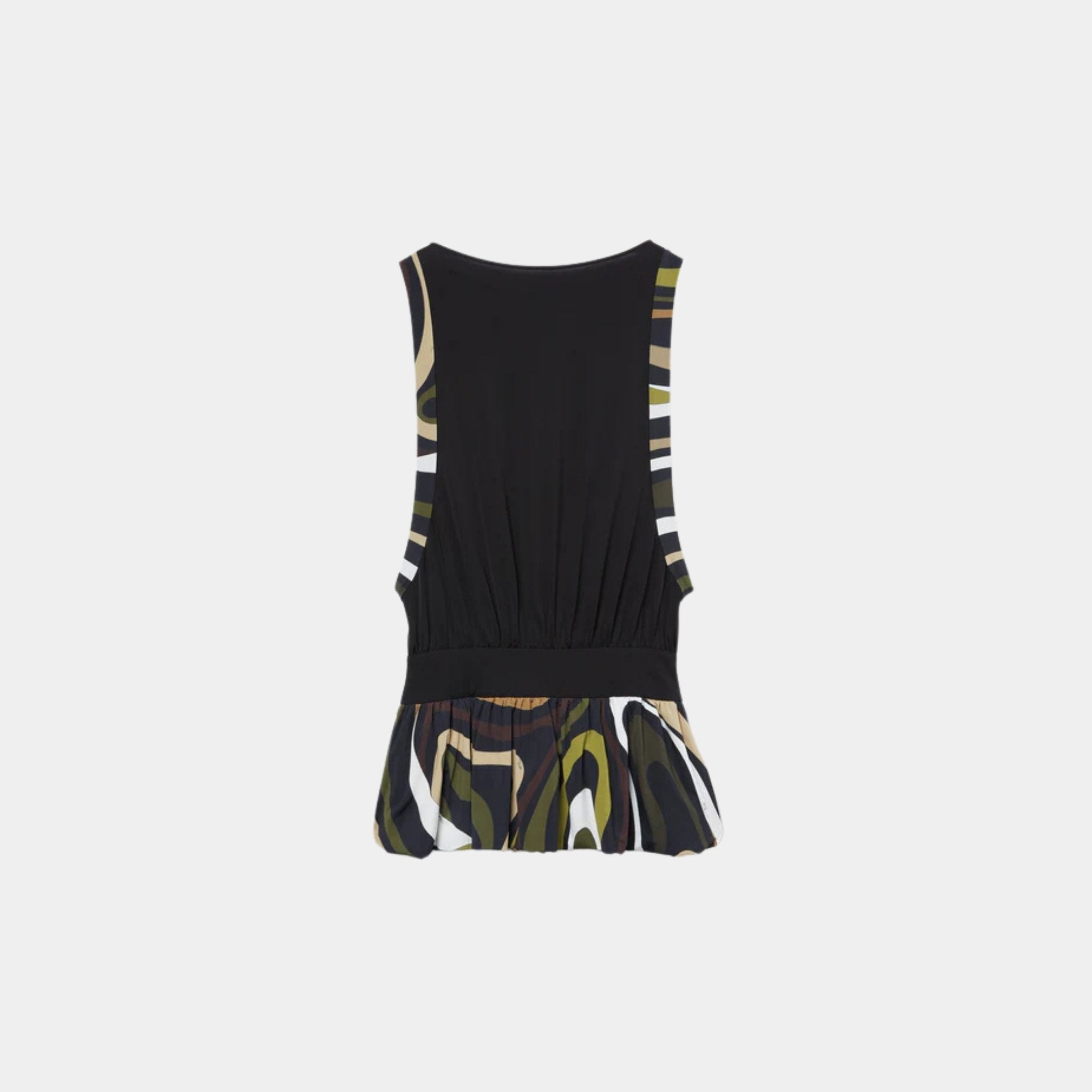 Marmo Print Draped Mini Dress