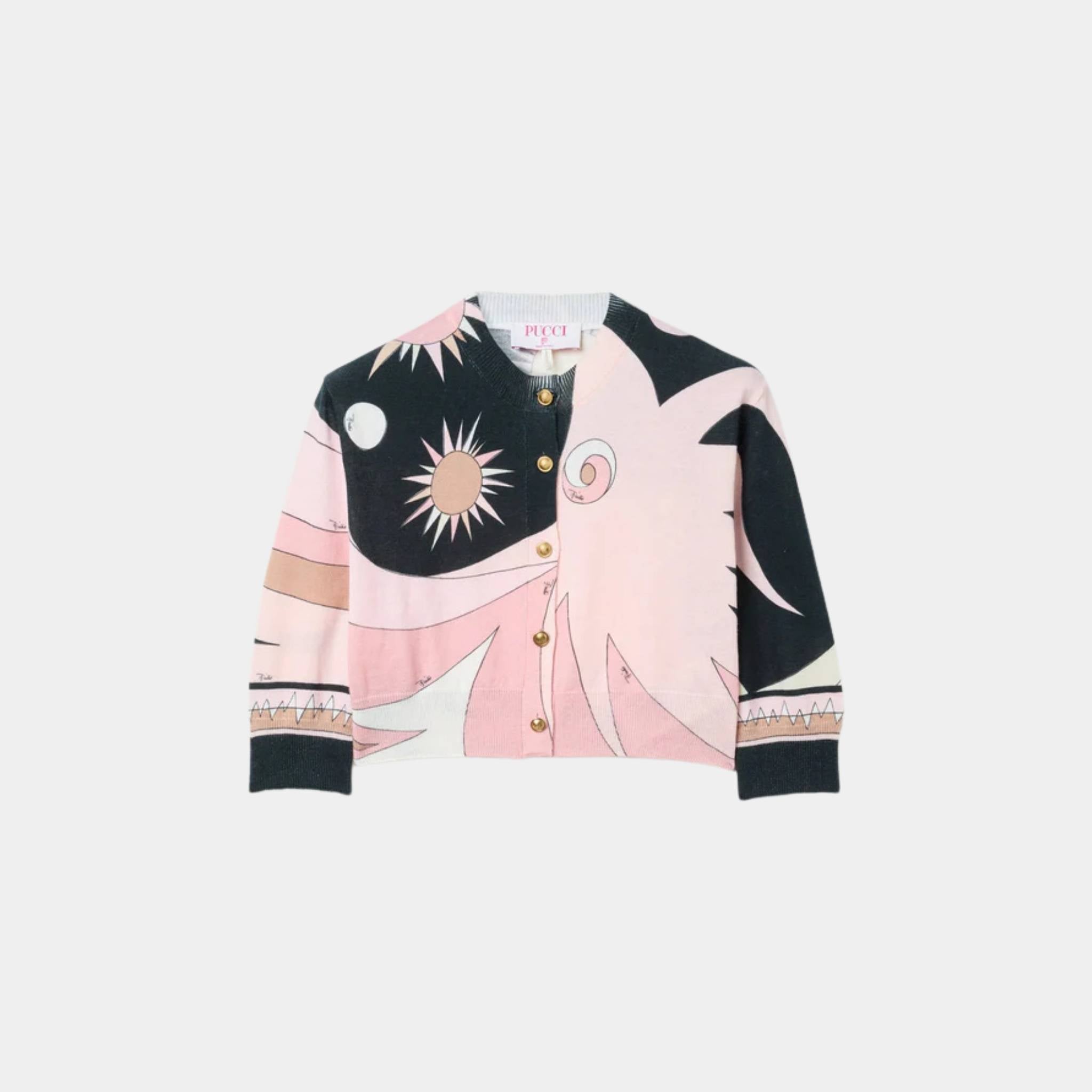 Stella Print Cropped Cardigan