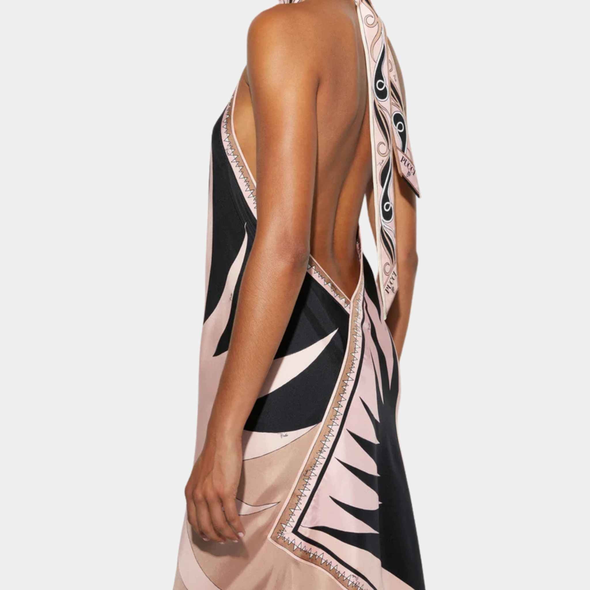 Stella Print Silk Twill Asymmetrical Dress