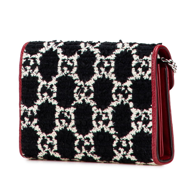 Gucci Dionysus GG Tweed Leather Chain Shoulder Bag