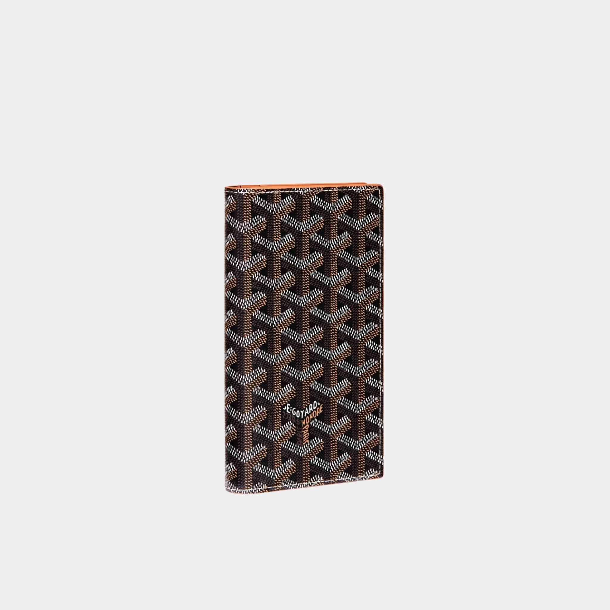 Goyard Saint-Lambert Wallet, Black, Tan, Front