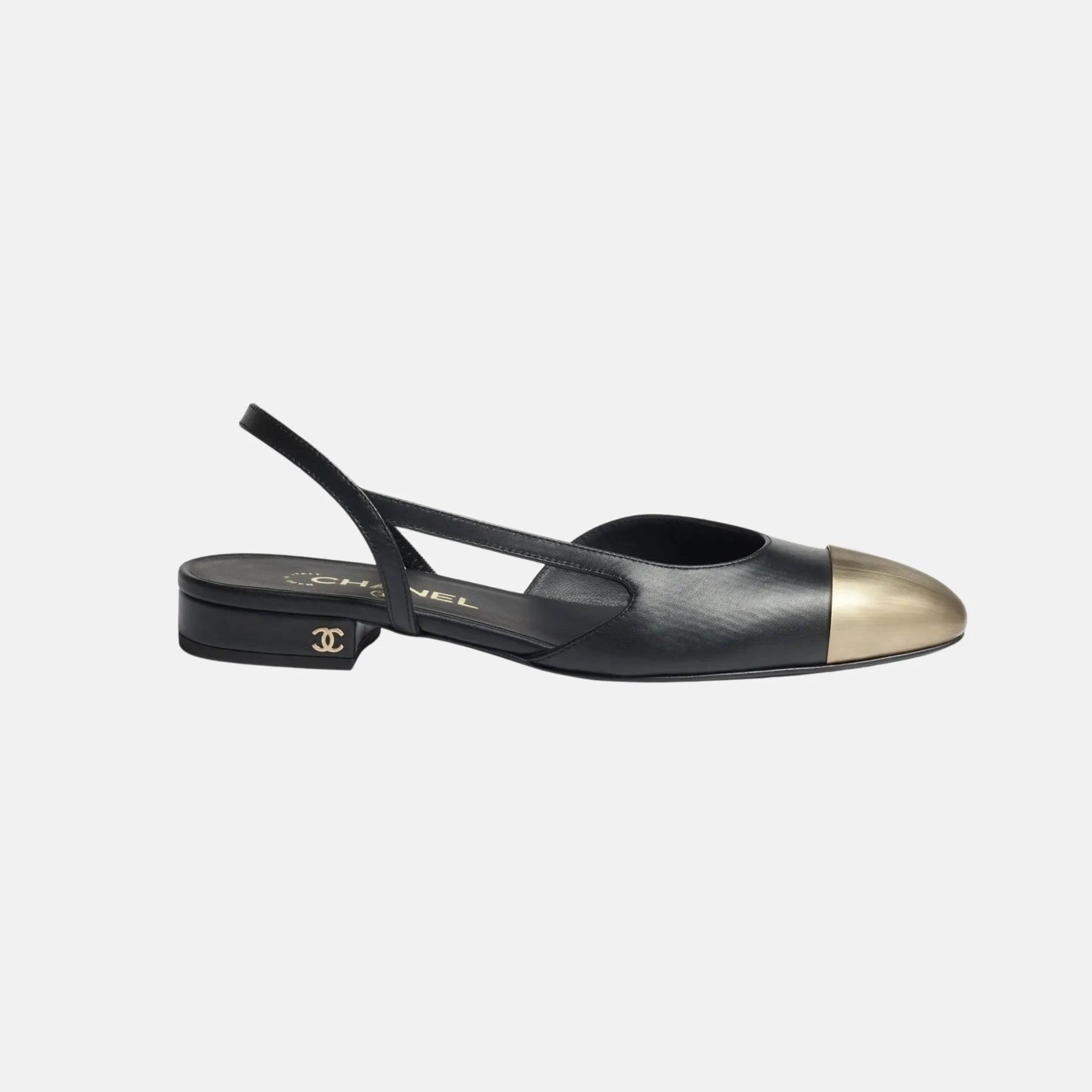 Slingbacks in Calfskin and Metal