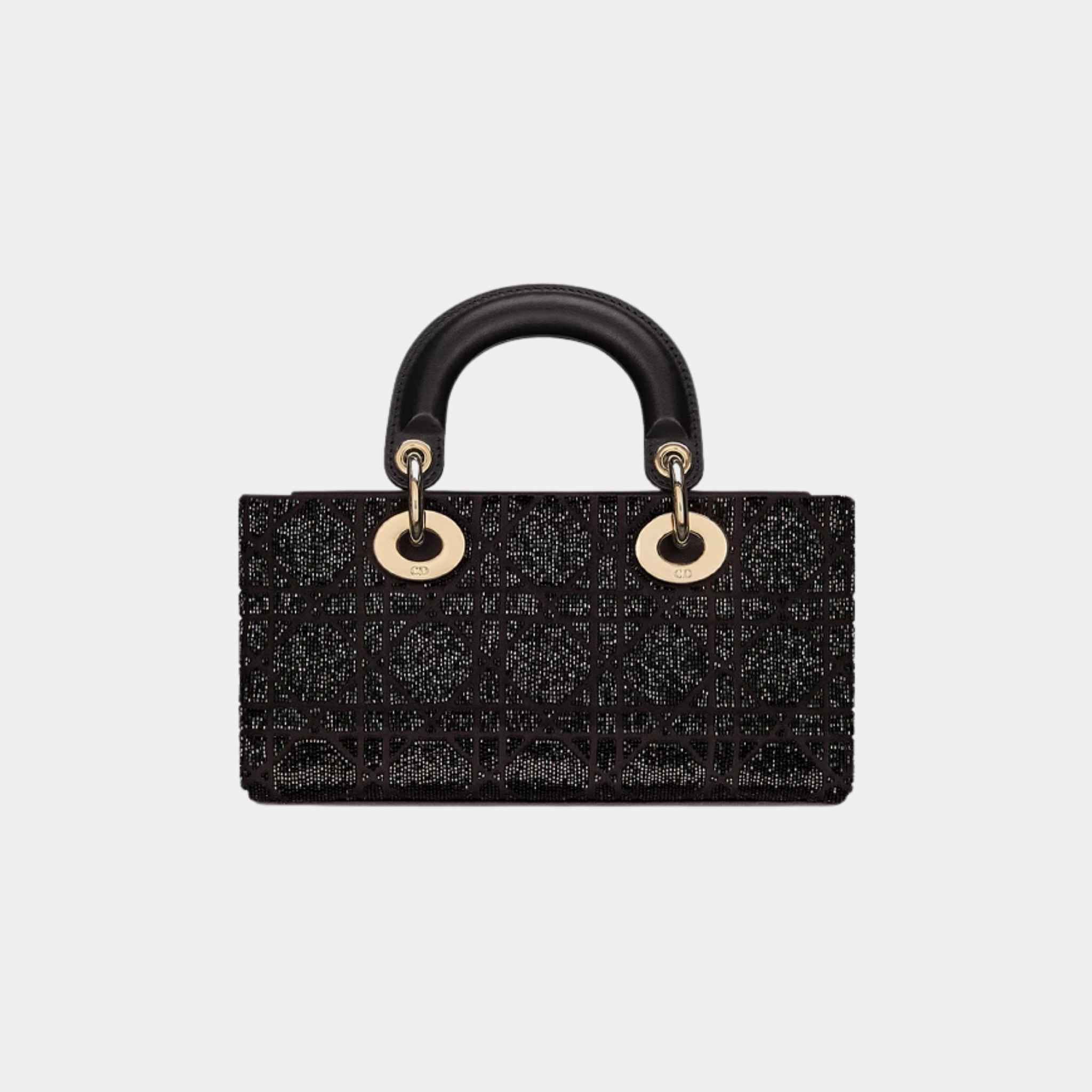 Small Lady D-Joy Bag Microbead-Embroidered Cotton