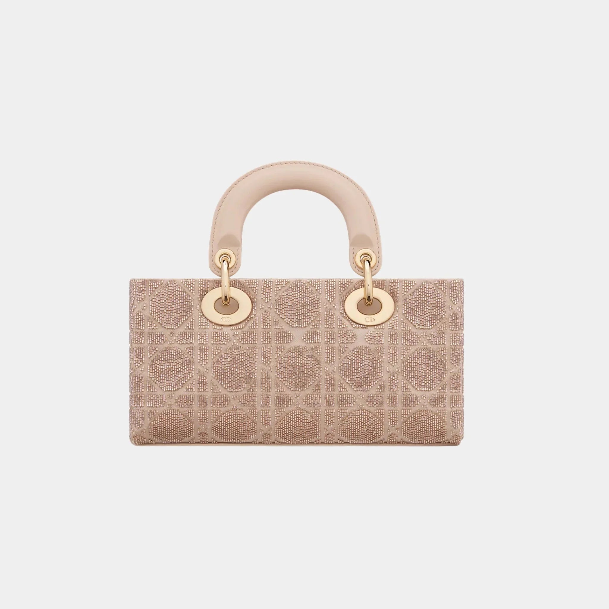 Small Lady D-Joy Bag Microbead-Embroidered Cotton