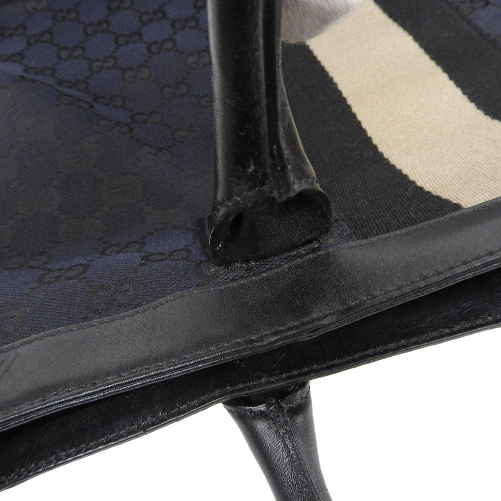 Gucci Canvas Leather Handbag Tote