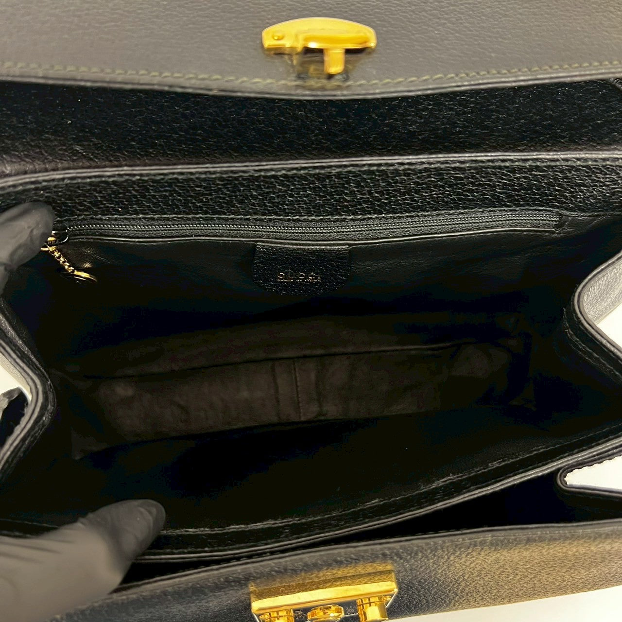 Gucci Bamboo Lady Lock Leather Handbag