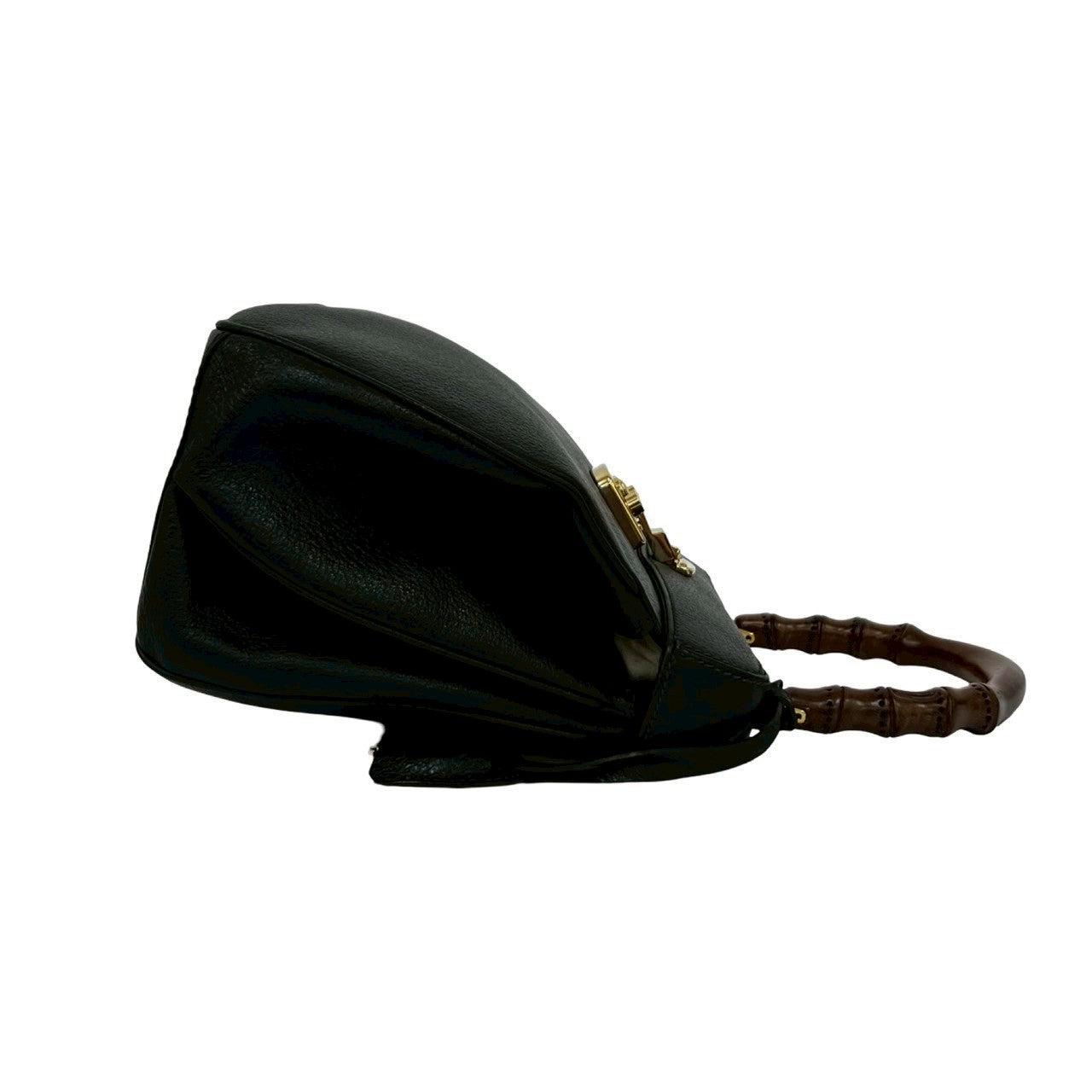Gucci Bamboo Lady Lock Leather Handbag