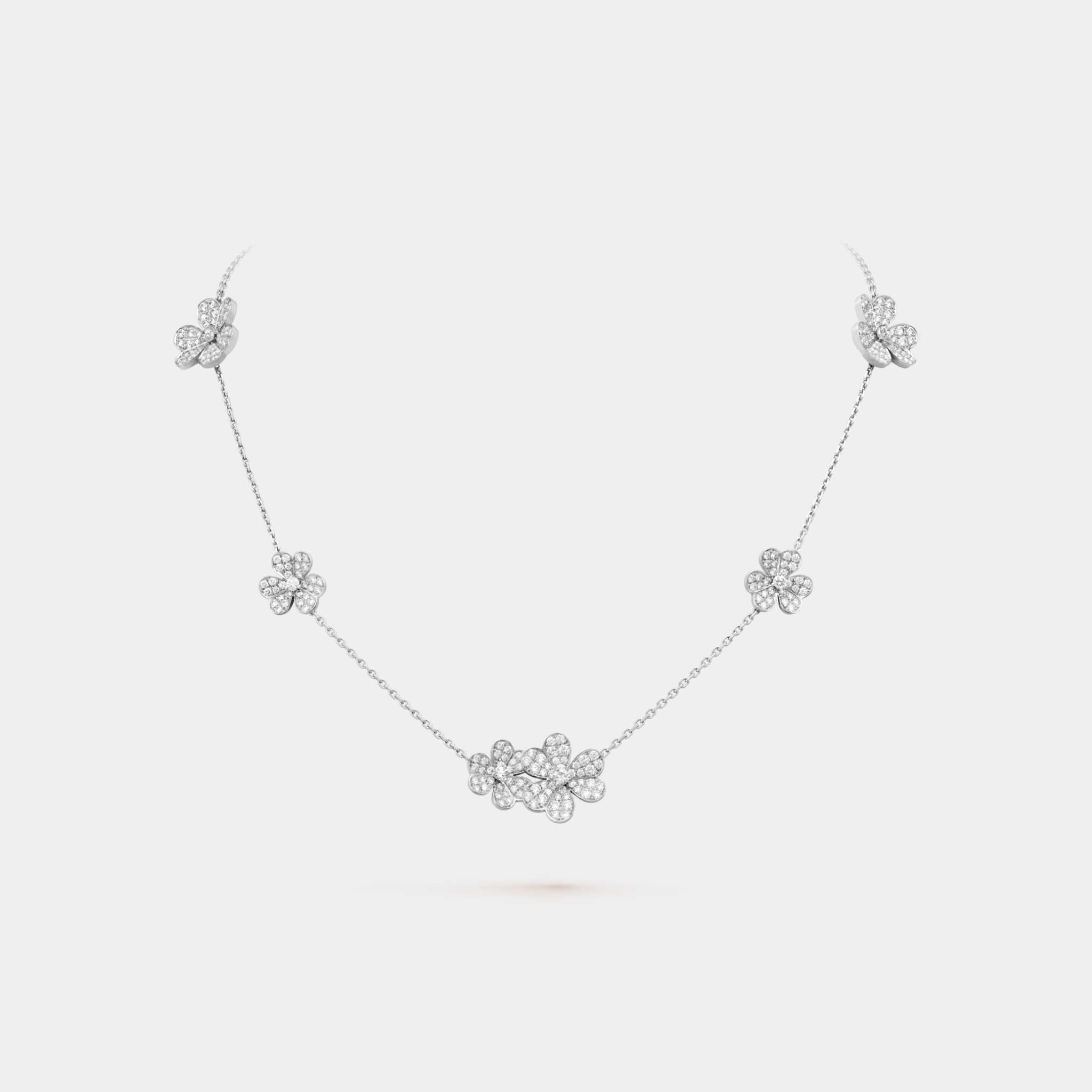 Frivole necklace 9 flowers White Gold Diamond