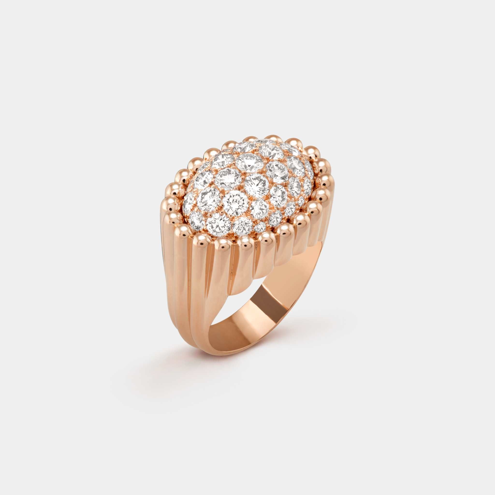 Perlée Diamonds Pavé Ring Rose Gold Diamond