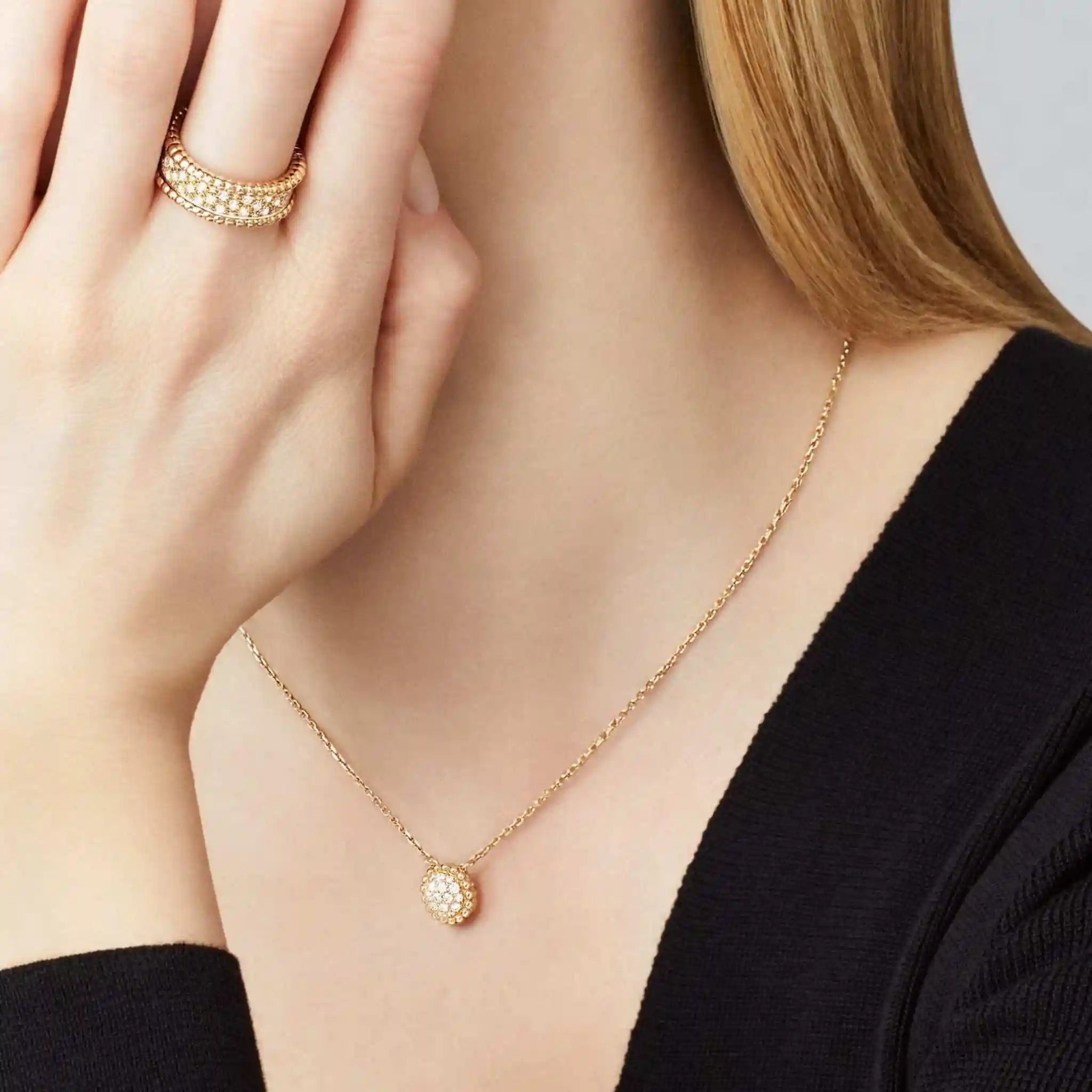 Perlée Diamonds Pendant Yellow Gold Diamond