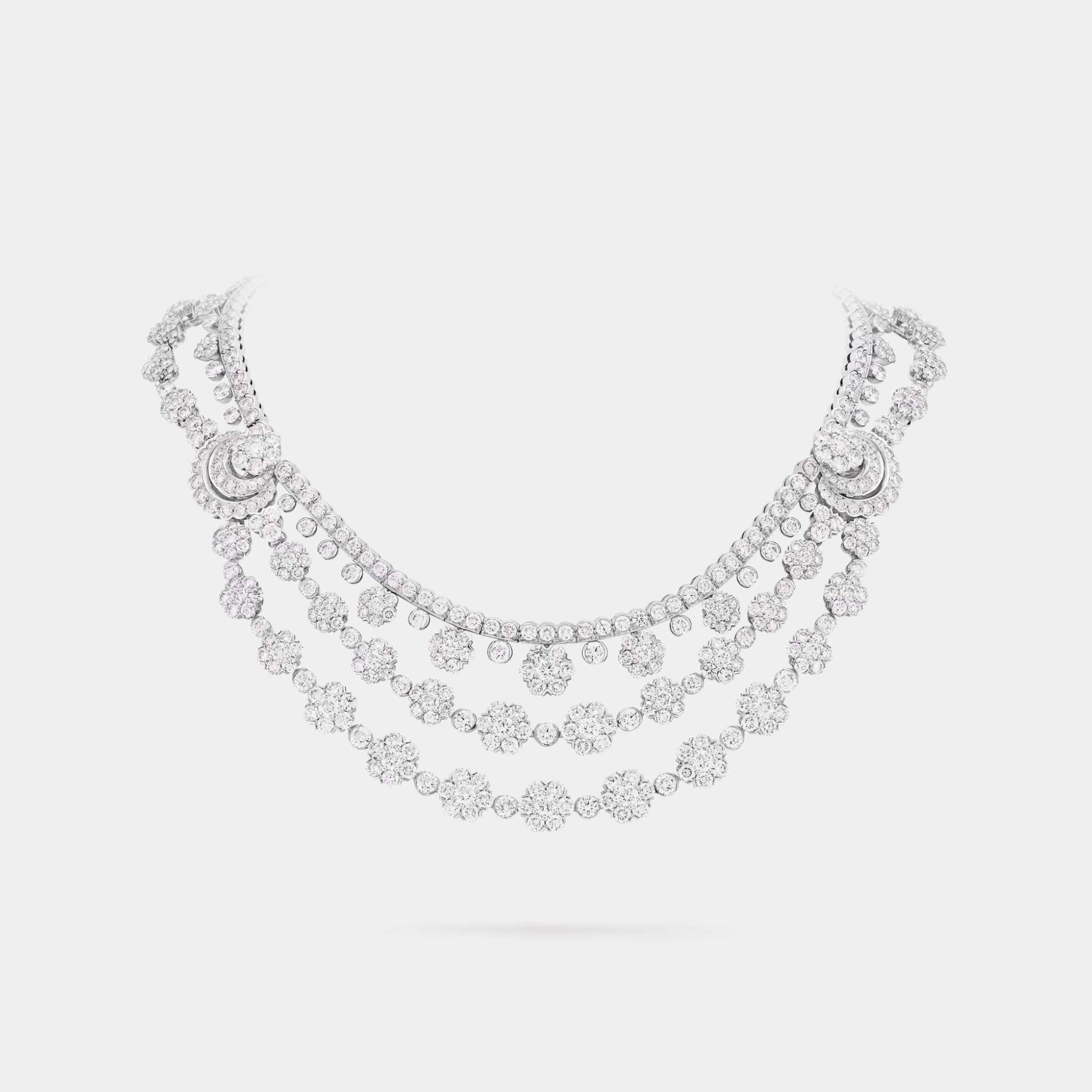 Snowflake Transformable Necklace in Platinum & Diamond