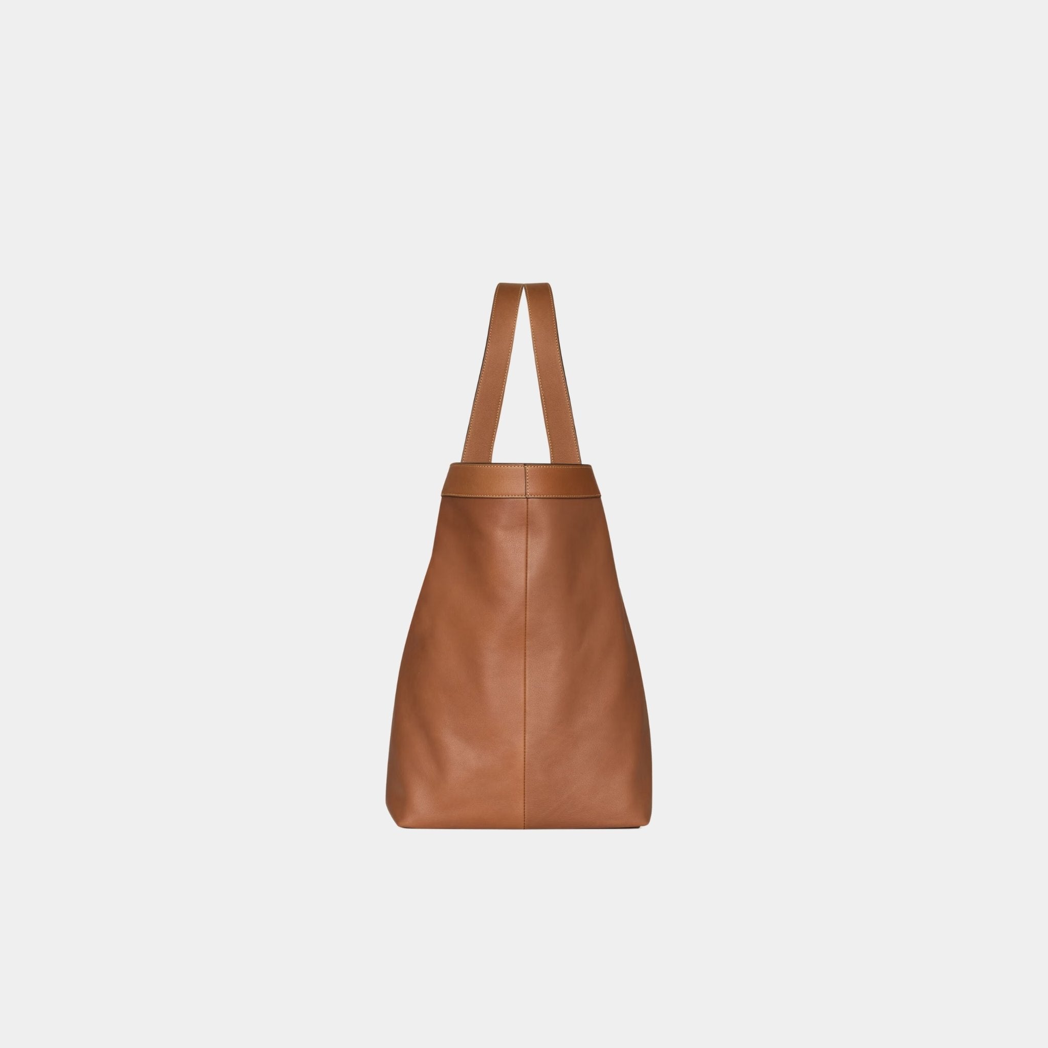Y Tote In Grained Leather With Tonal Suede Lining