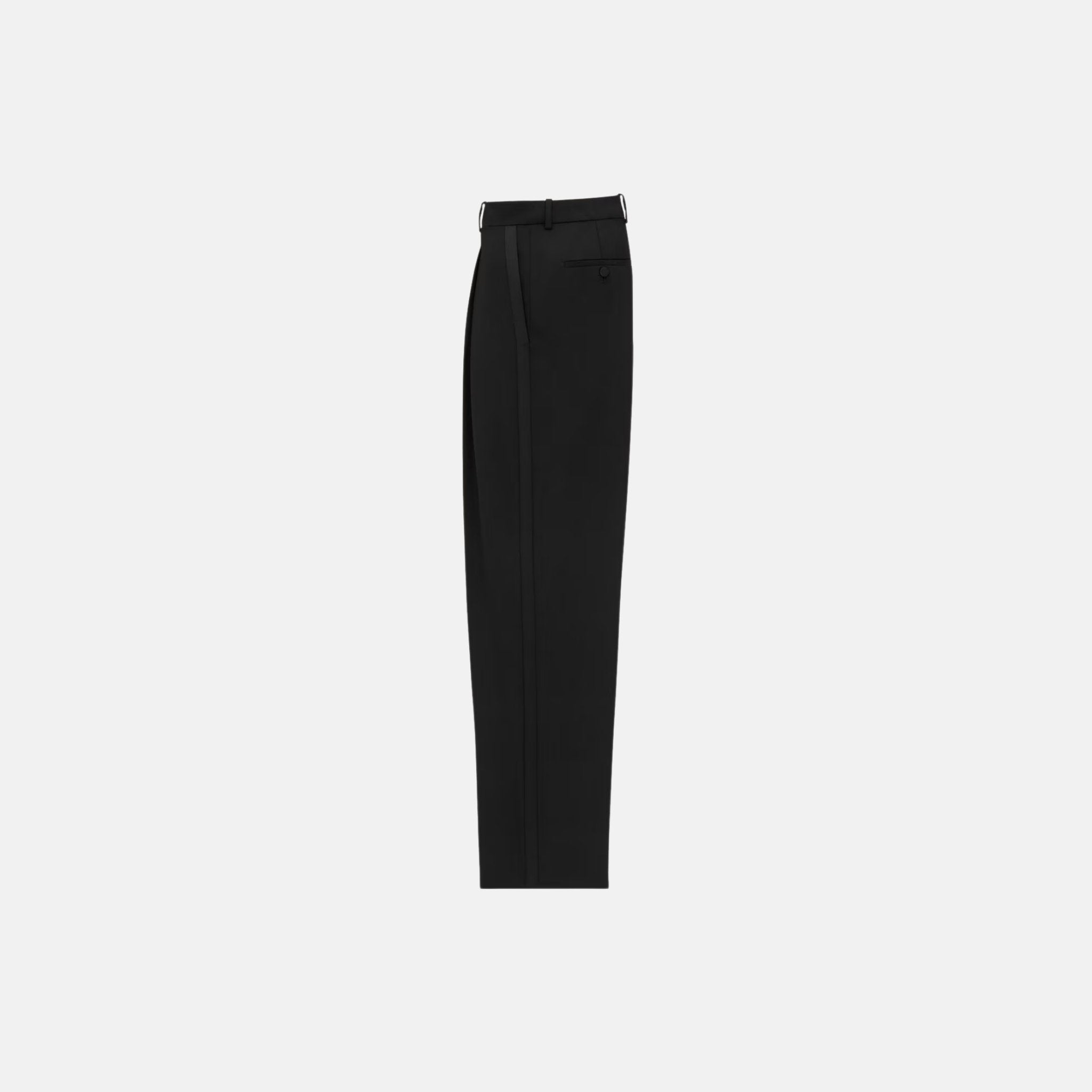 Tuxedo High Waisted Pants In Grain De Poudre