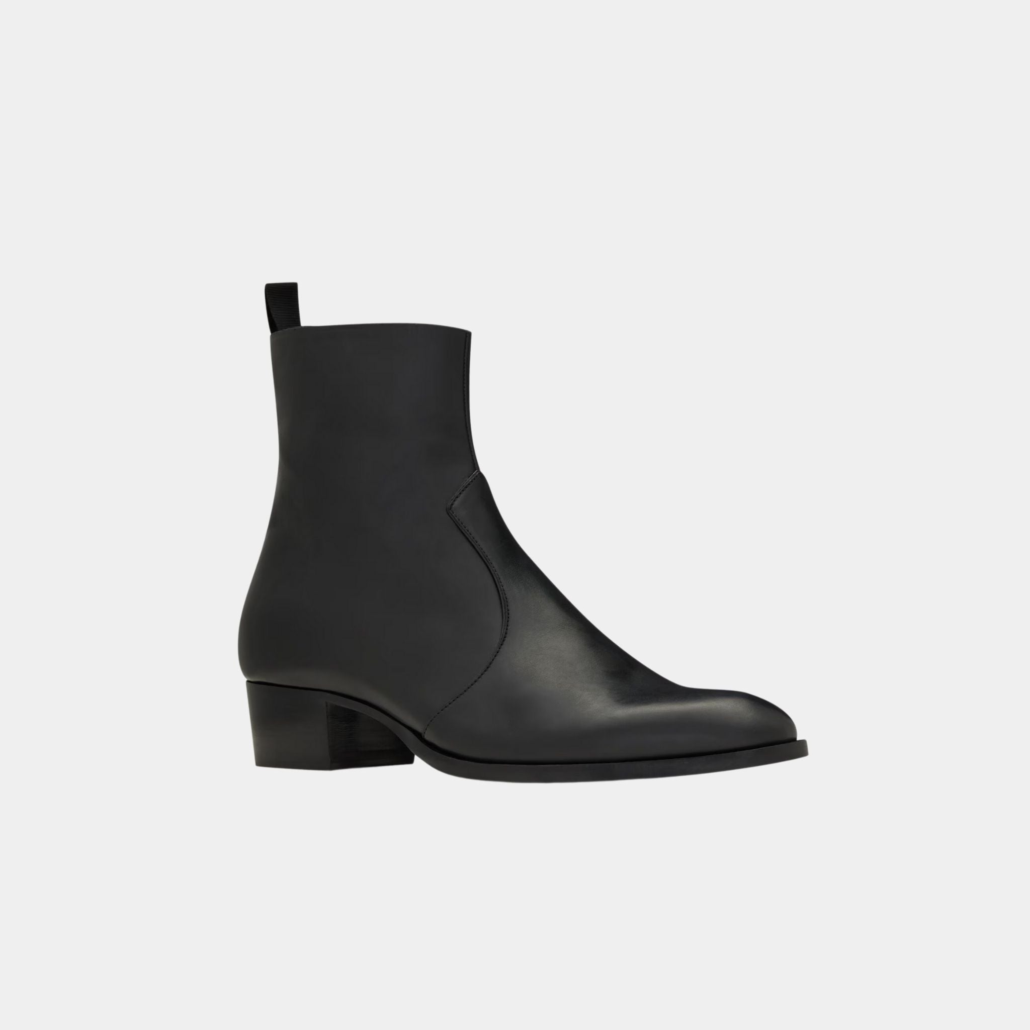 Wyatt Boots in Black Smooth Leather