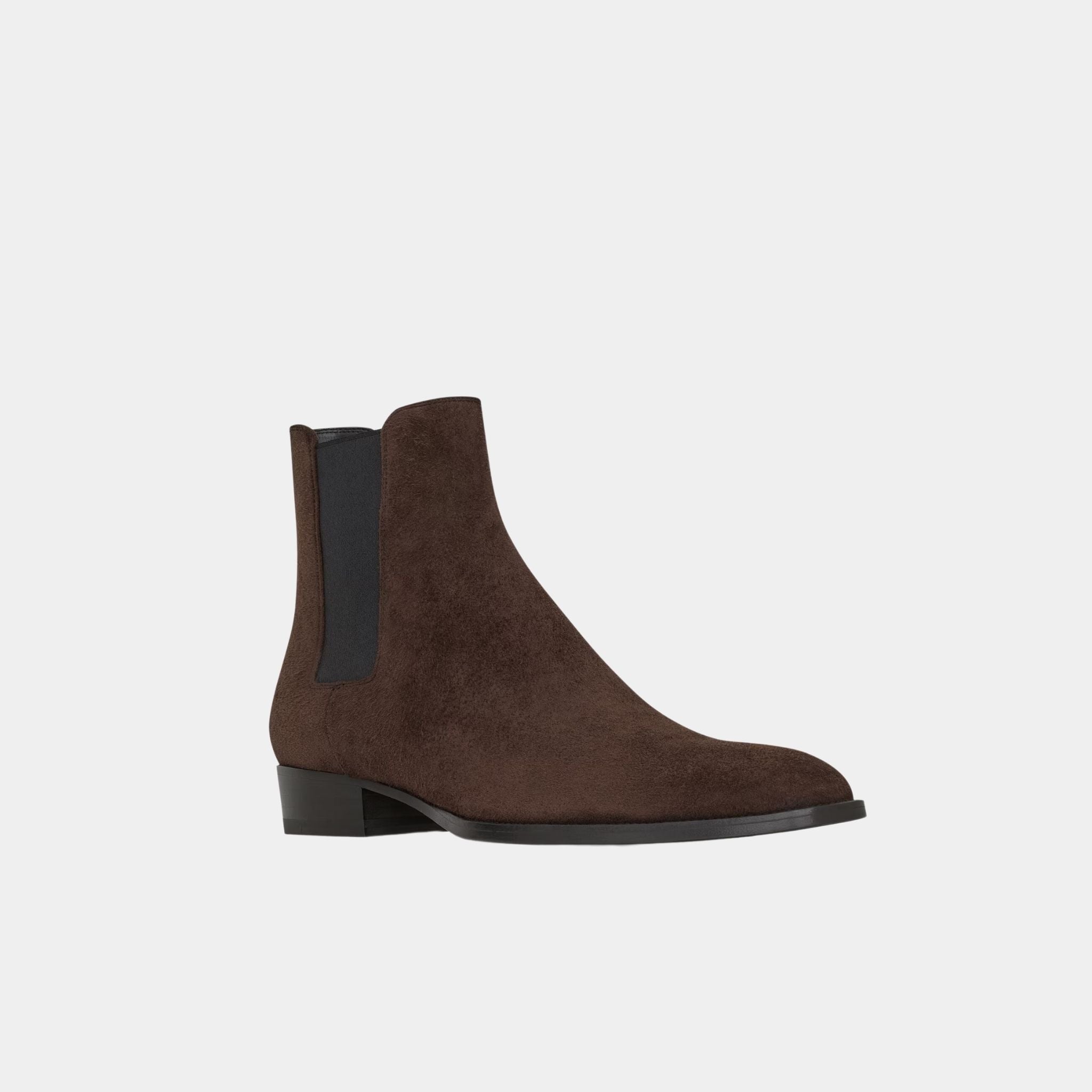 Wyatt Chelsea Boots in Dark Chocolate Suede