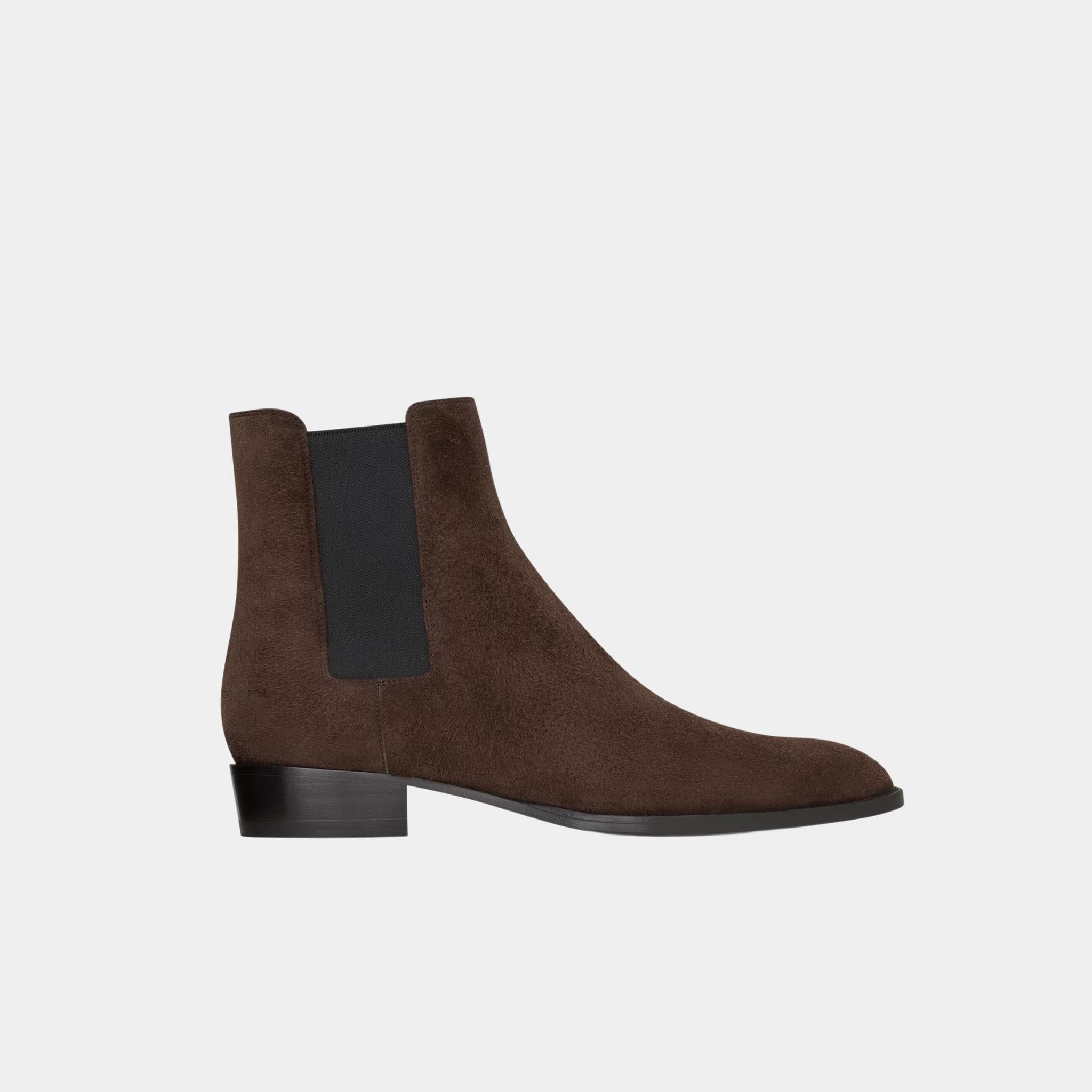 Wyatt Chelsea Boots in Dark Chocolate Suede