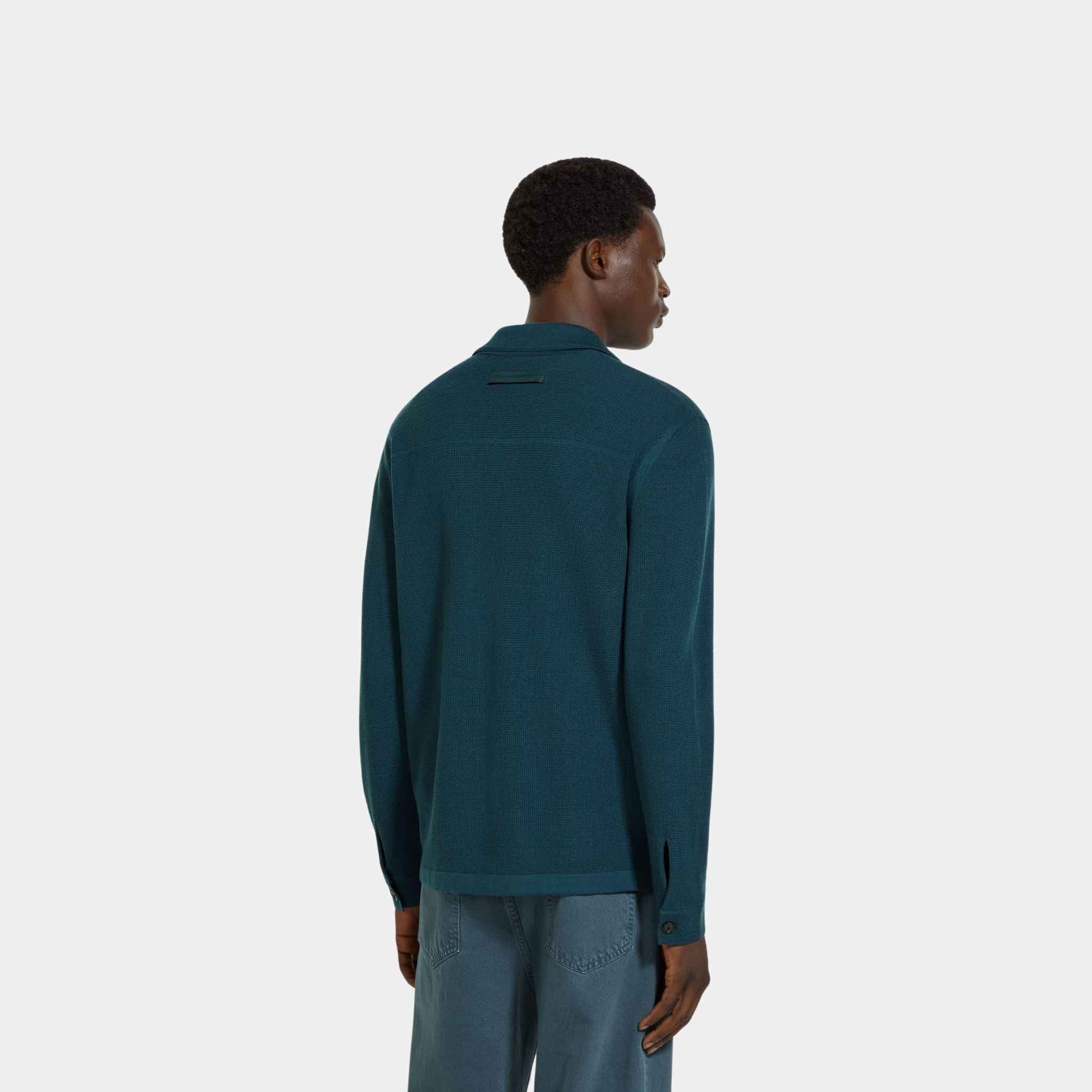 Wool Shirt With Tridimensional Stitch