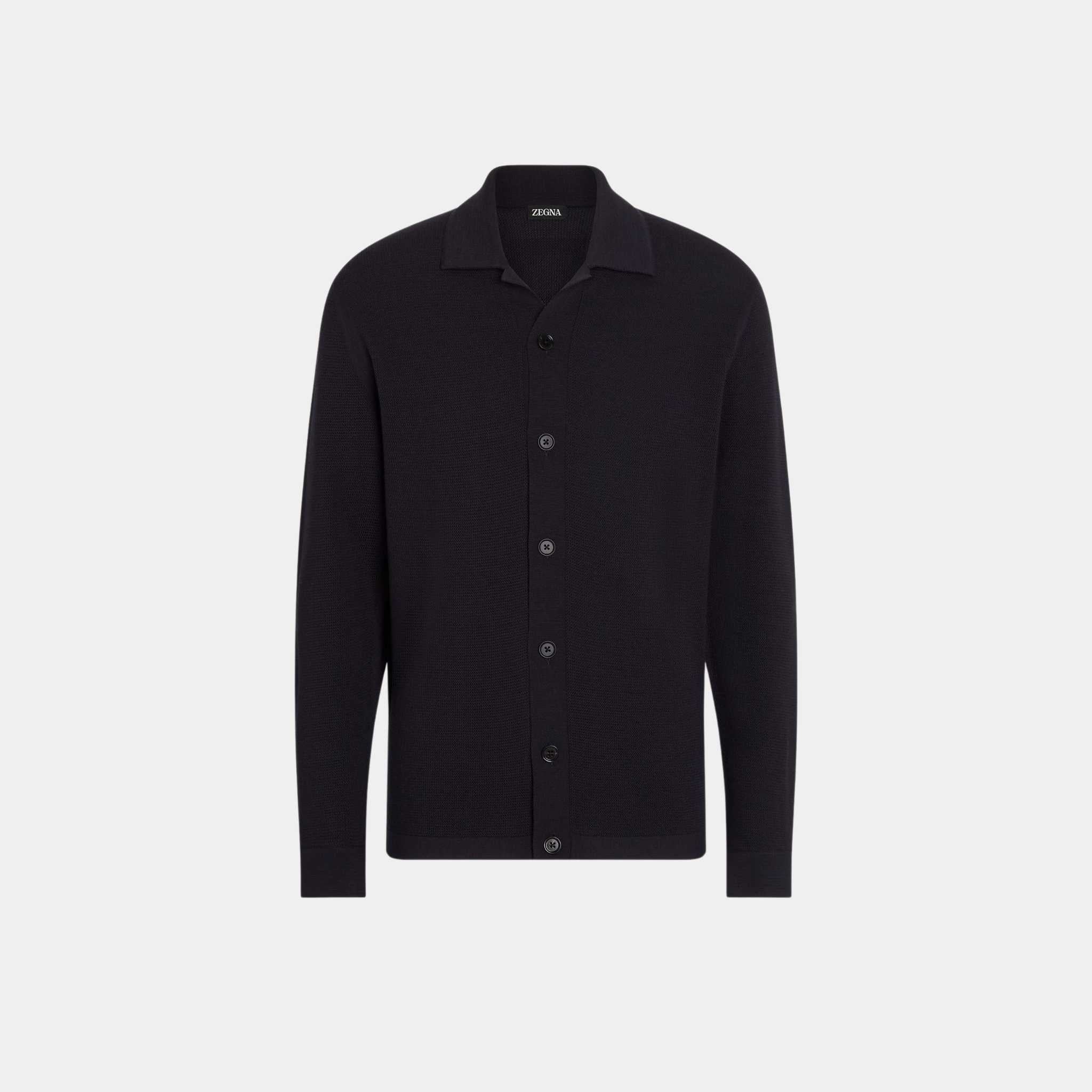 Wool Shirt With Tridimensional Stitch